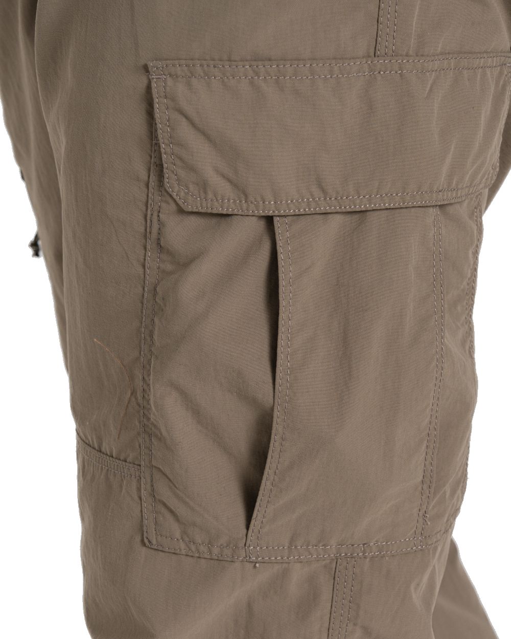 Pebble coloured Craghoppers Mens NosiLife Cargo Trouser III on white background