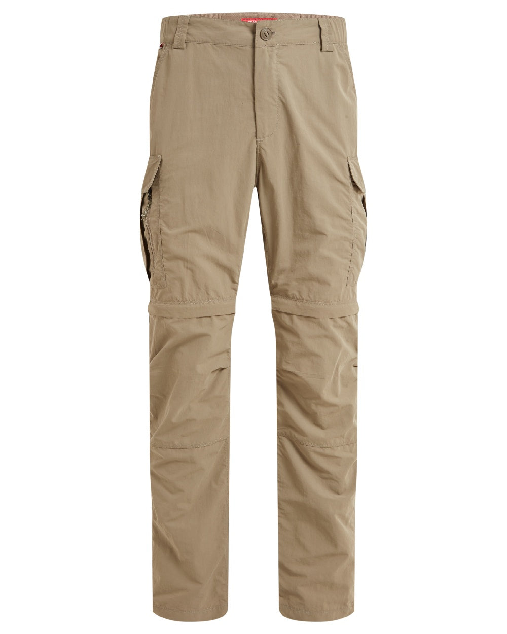 Pebble coloured Craghoppers Mens NosiLife Convertible Cargo Trouser III on white background
