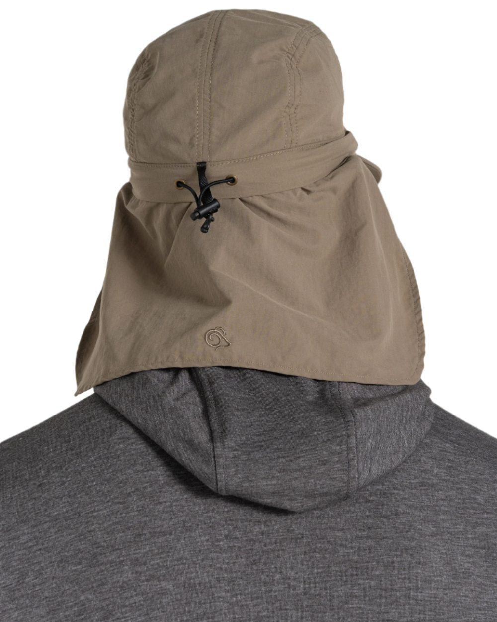 Pebble coloured Craghoppers Mens NosiLife Desert Hat III on white background