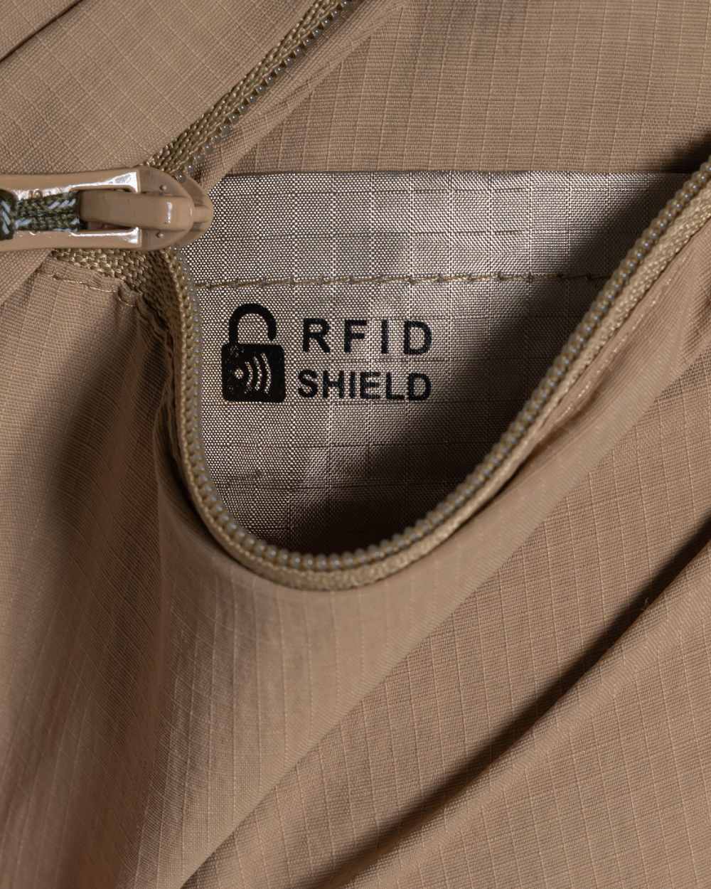 Earthenware coloured Craghoppers Mens NosiLife Kadin Cargo Shorts on white background