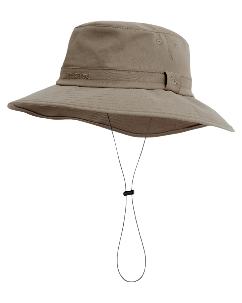Pebble coloured Craghoppers Mens NosiLife Outback Hat II on white background