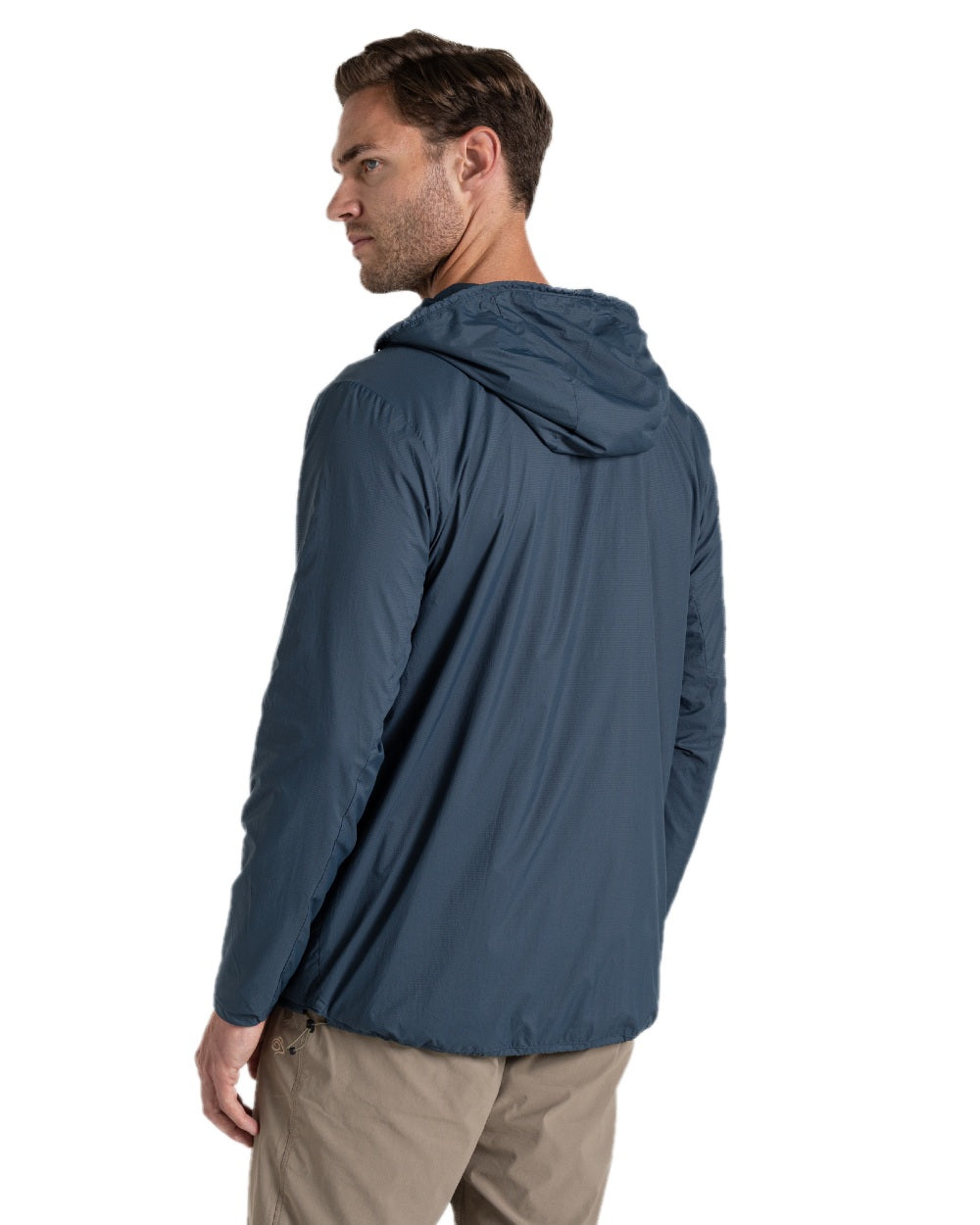 Blue Stone coloured Craghoppers Mens NosiLife Ovis Reversible Jacket on white background