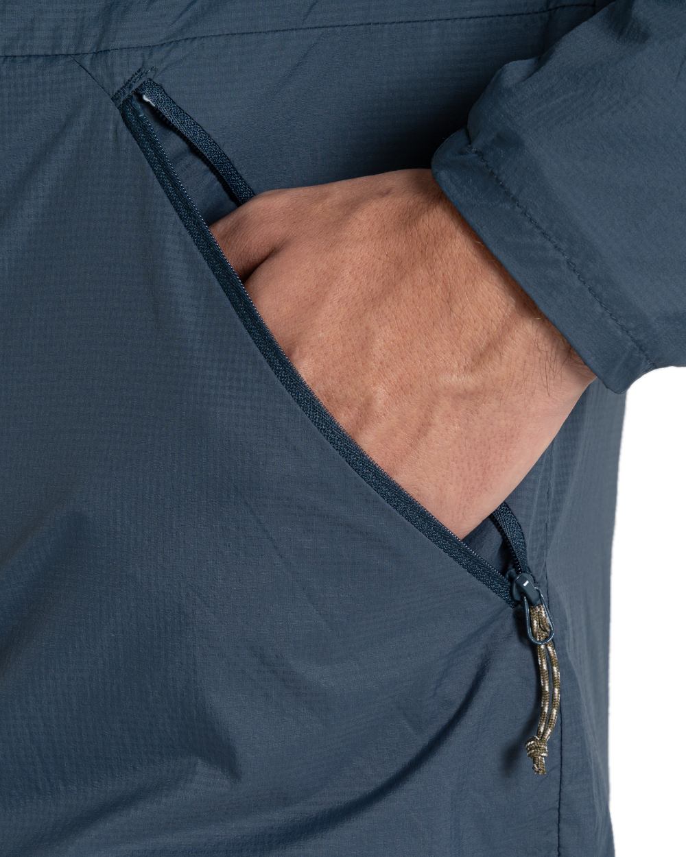 Blue Stone coloured Craghoppers Mens NosiLife Ovis Reversible Jacket on white background