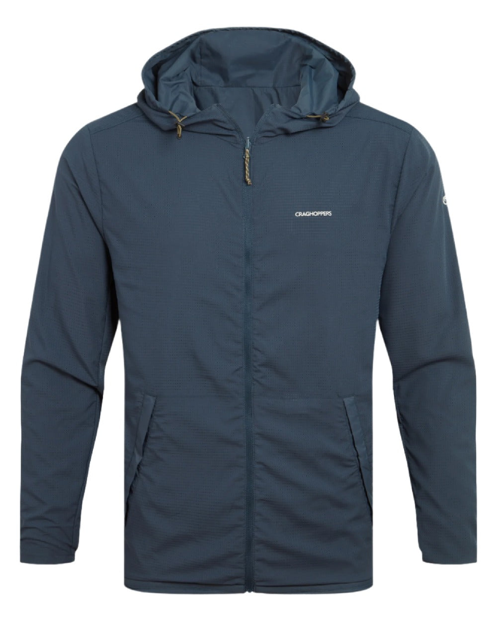 Blue Stone coloured Craghoppers Mens NosiLife Ovis Reversible Jacket on white background