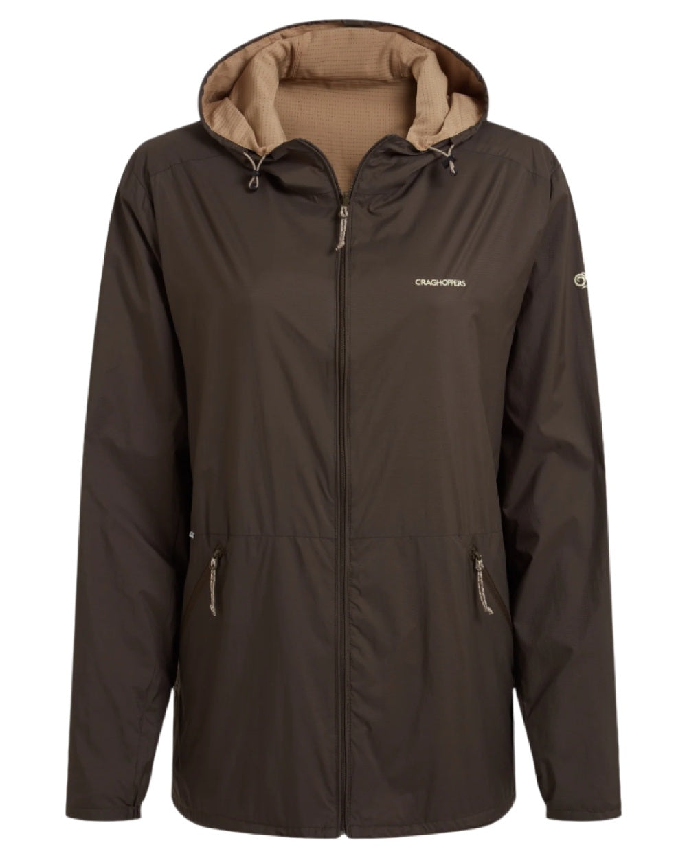 Woodland Green Earthenware coloured Craghoppers Mens NosiLife Ovis Reversible Jacket on white background