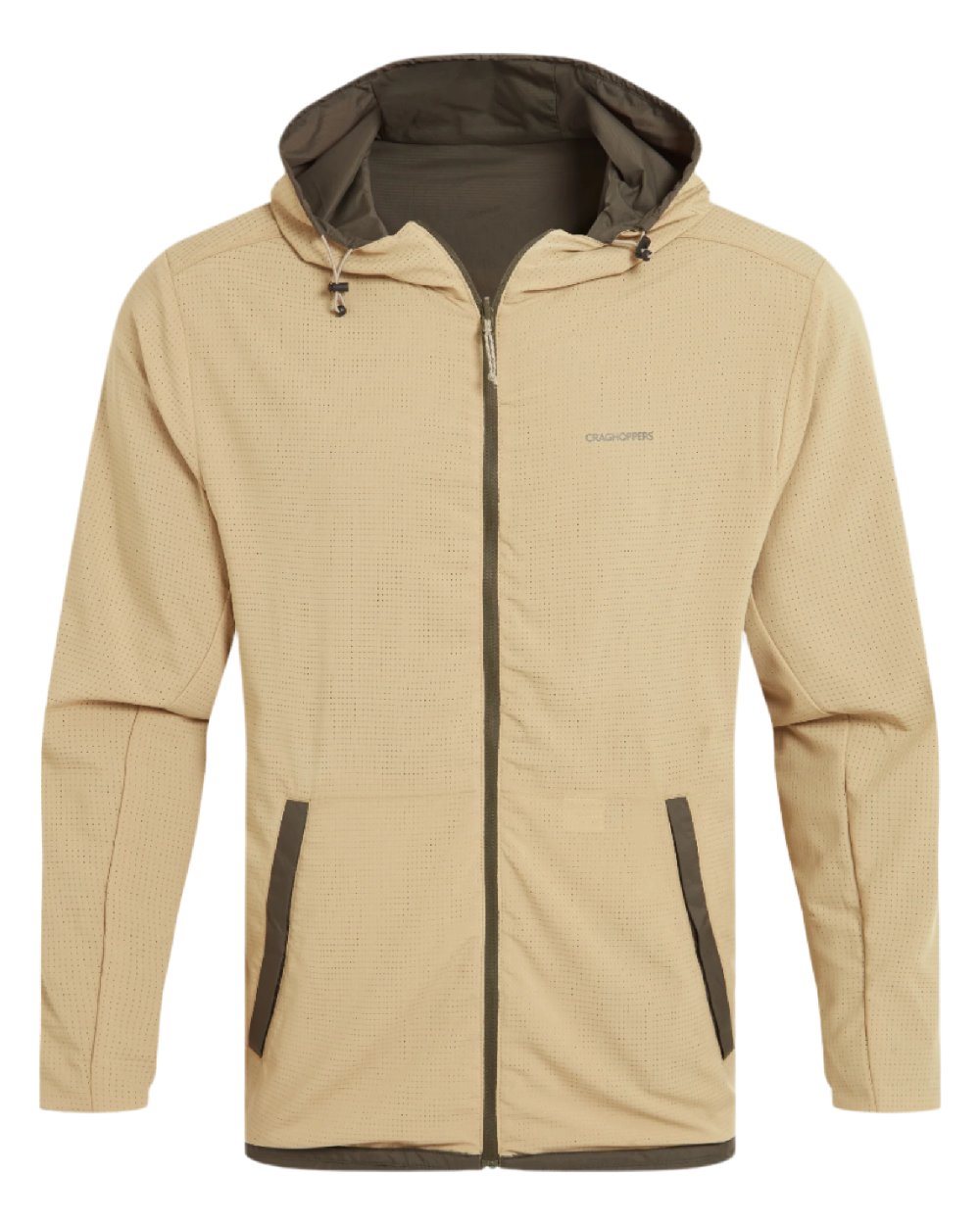 Woodland Green Earthenware coloured Craghoppers Mens NosiLife Ovis Reversible Jacket on white background