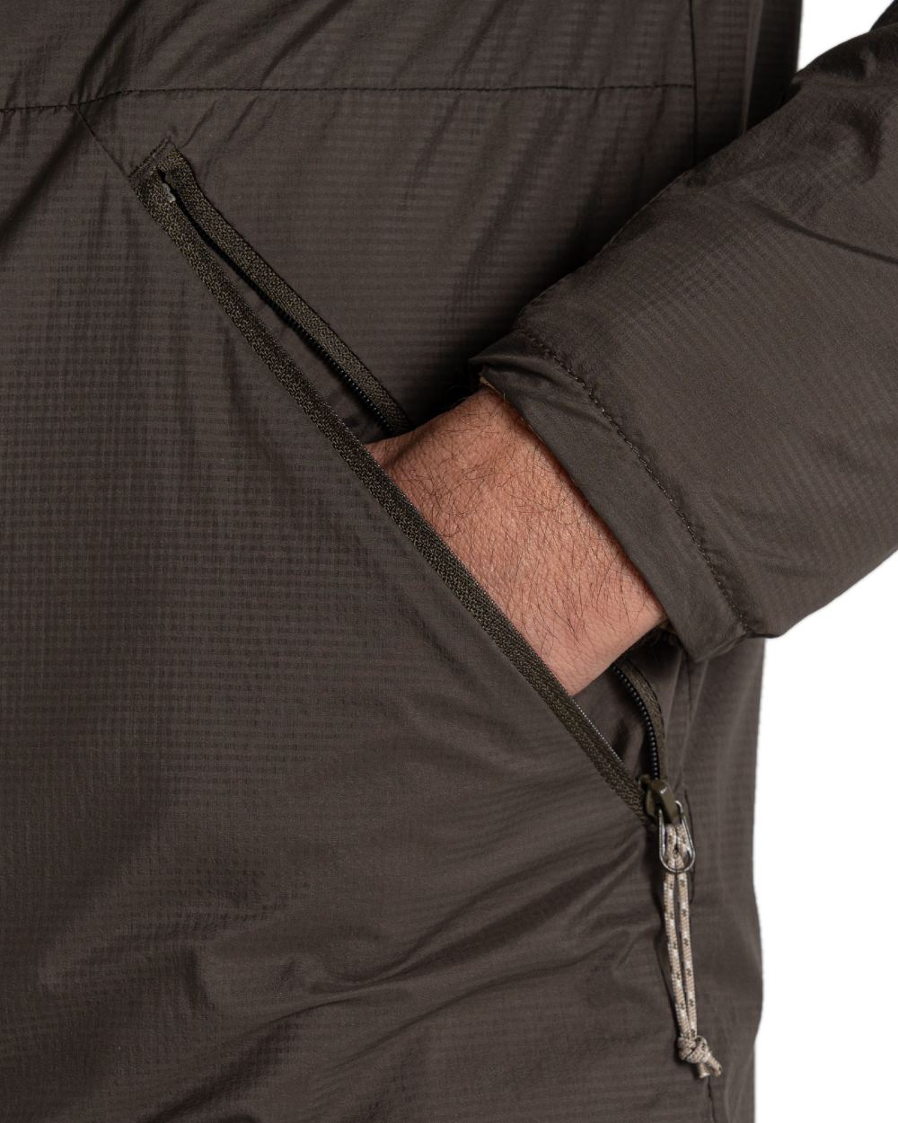 Woodland Green Earthenware coloured Craghoppers Mens NosiLife Ovis Reversible Jacket on white background