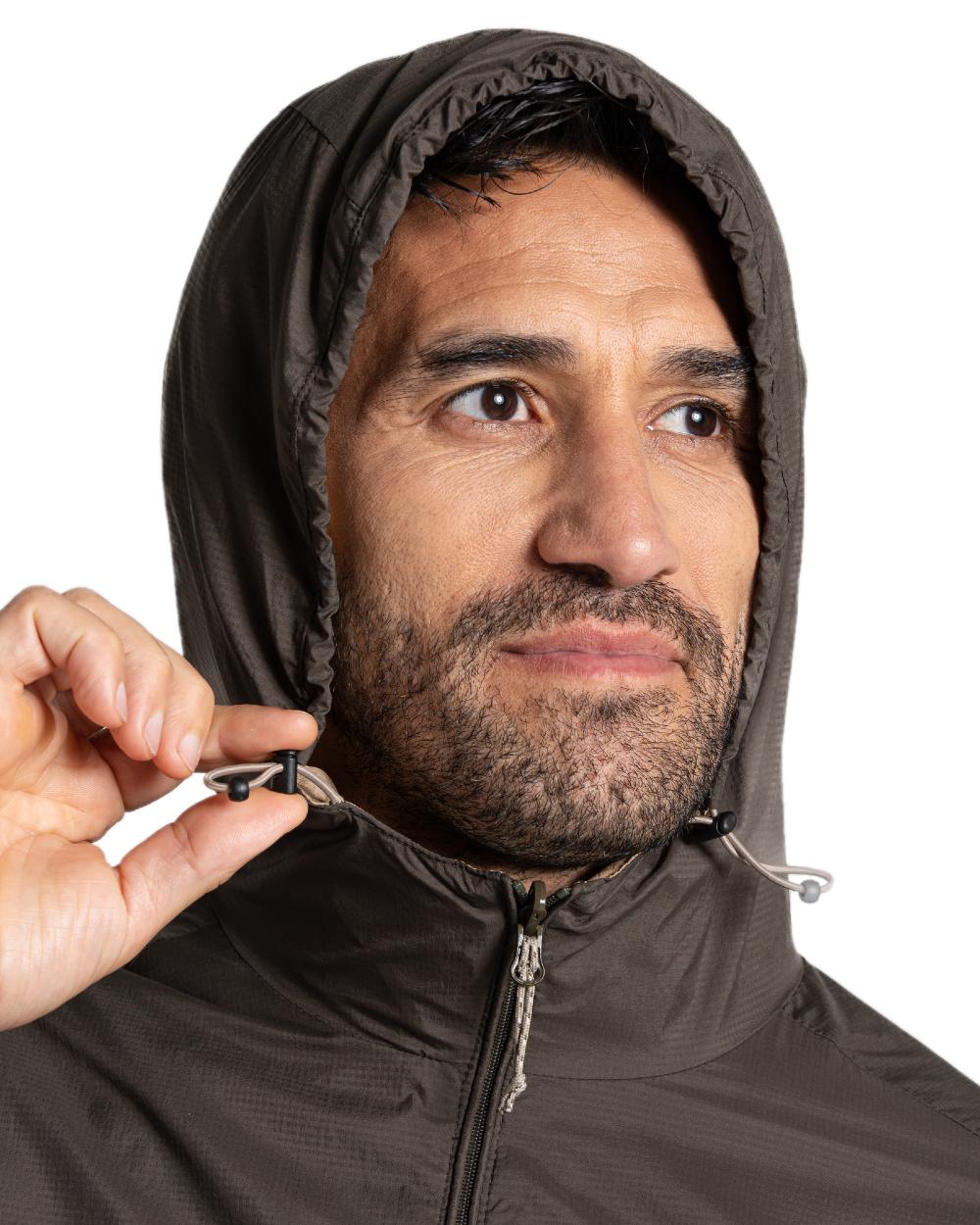Woodland Green Earthenware coloured Craghoppers Mens NosiLife Ovis Reversible Jacket on white background