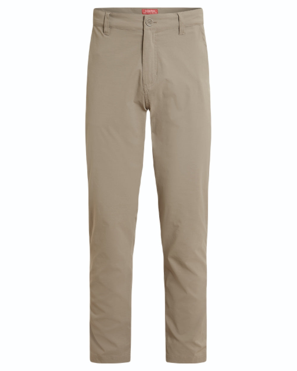 Pebble coloured Craghoppers Mens NosiLife Santos Golf Trousers II on white background
