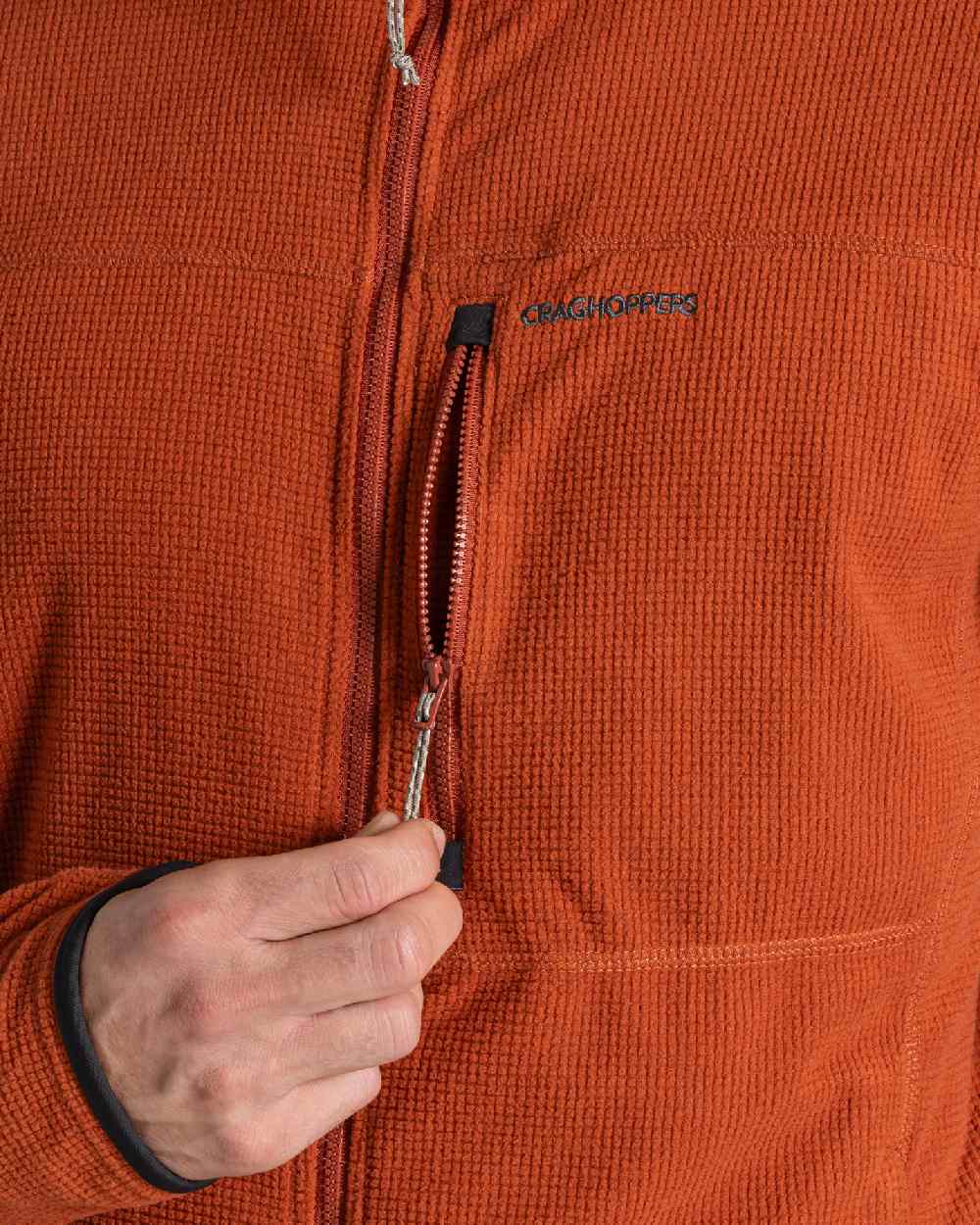 Red Beach coloured Craghoppers Mens NosiLife Spry Jacket on white background