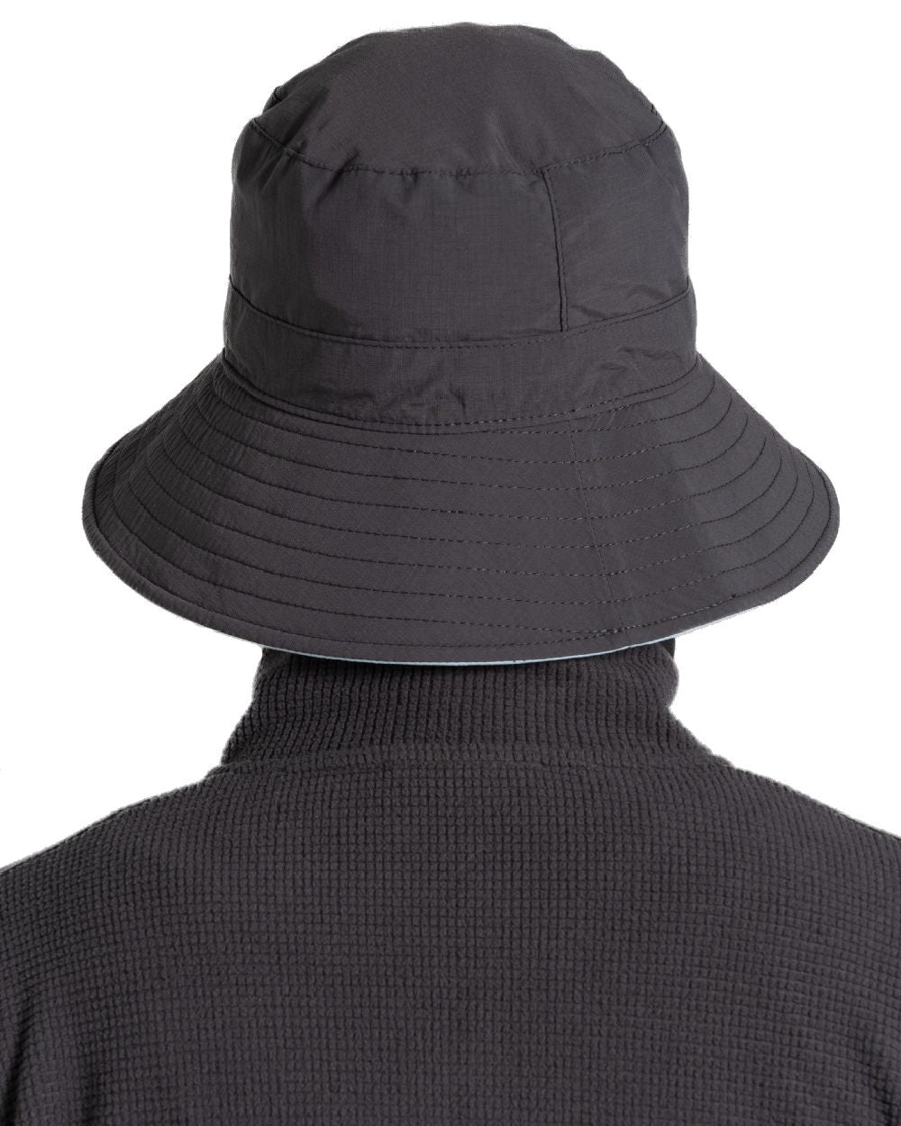Black Pepper Niagara Blue coloured Craghoppers NosiLife Sun Hat III on white background