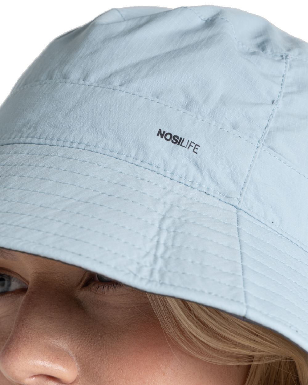 Black Pepper Niagara Blue coloured Craghoppers NosiLife Sun Hat III on white background
