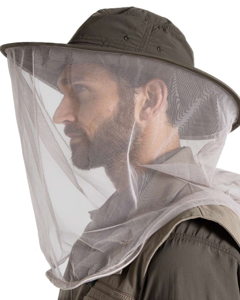 Woodland Green coloured Craghoppers NosiLife Ultimate Hat II on white background