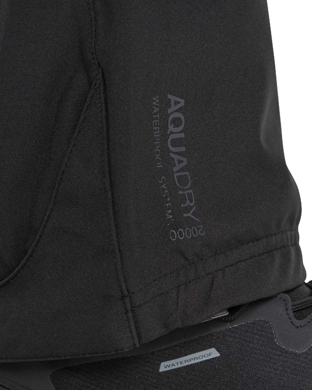 Black coloured Craghoppers Steall II Thermo Waterproof Trousers on white background