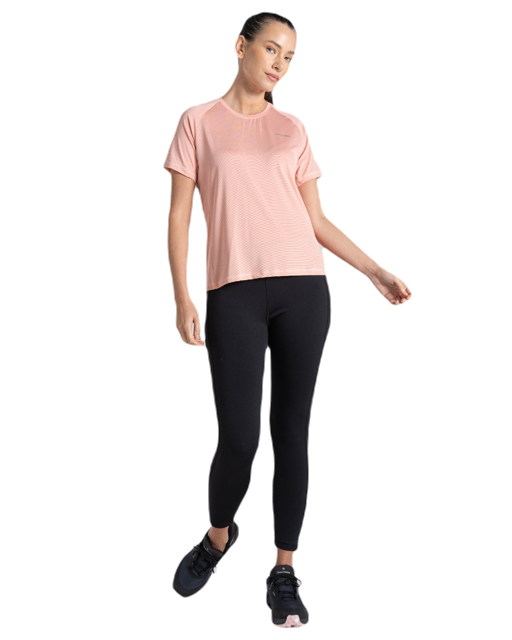 Black coloured Craghoppers Womens Alex Leggings on white background