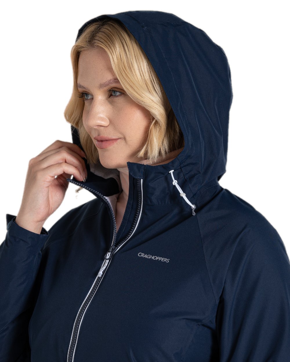 Blue Navy Coloured Craghoppers Womens Brielle Waterproof Jacket on white background