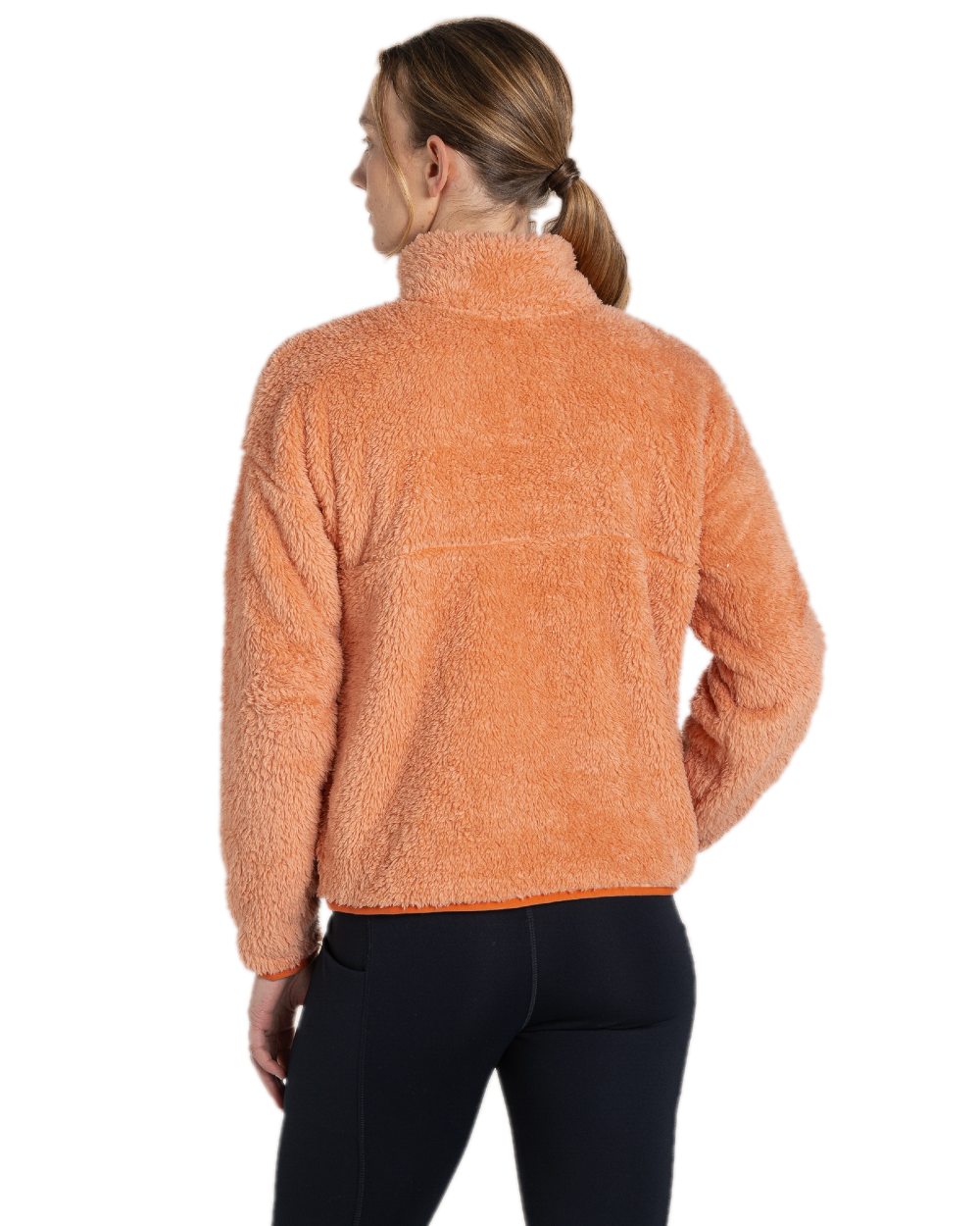 Clay Coloured Craghoppers Womens Bron Half Zip Fleece on white background