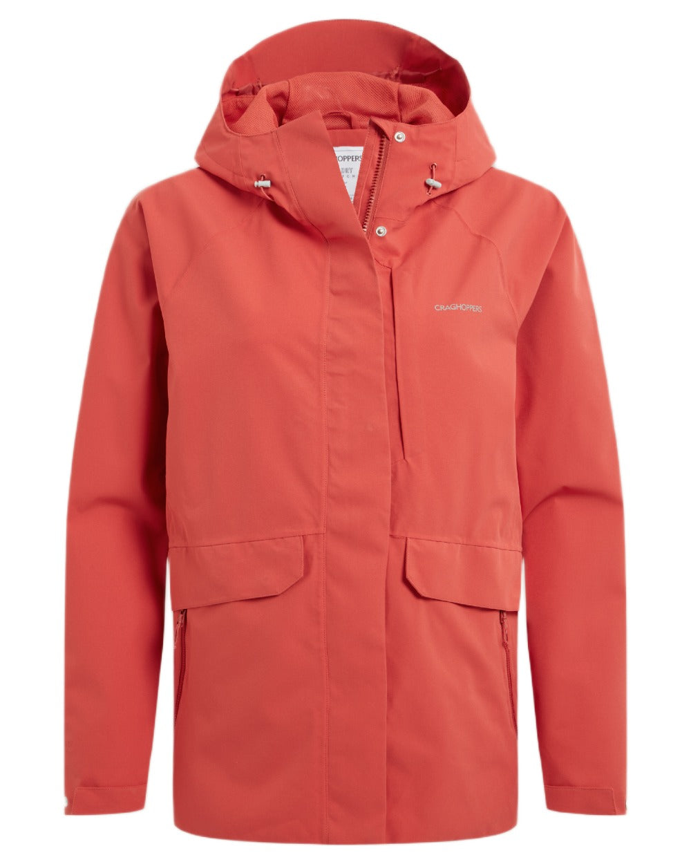 Compote Red coloured Craghoppers Womens Caldbeck II Waterproof Jacket on white background