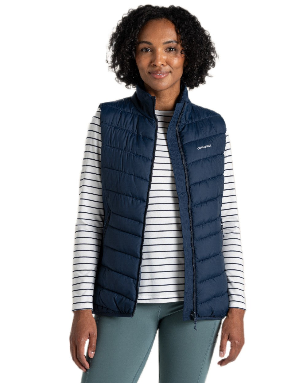 Blue Navy Coloured Craghoppers Womens Compresslite IX Insulating Vest on white background