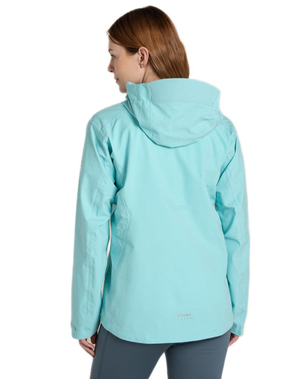 Aqua Sky coloured Craghoppers Womens Dynamic Pro III Waterproof Jacket on white background
