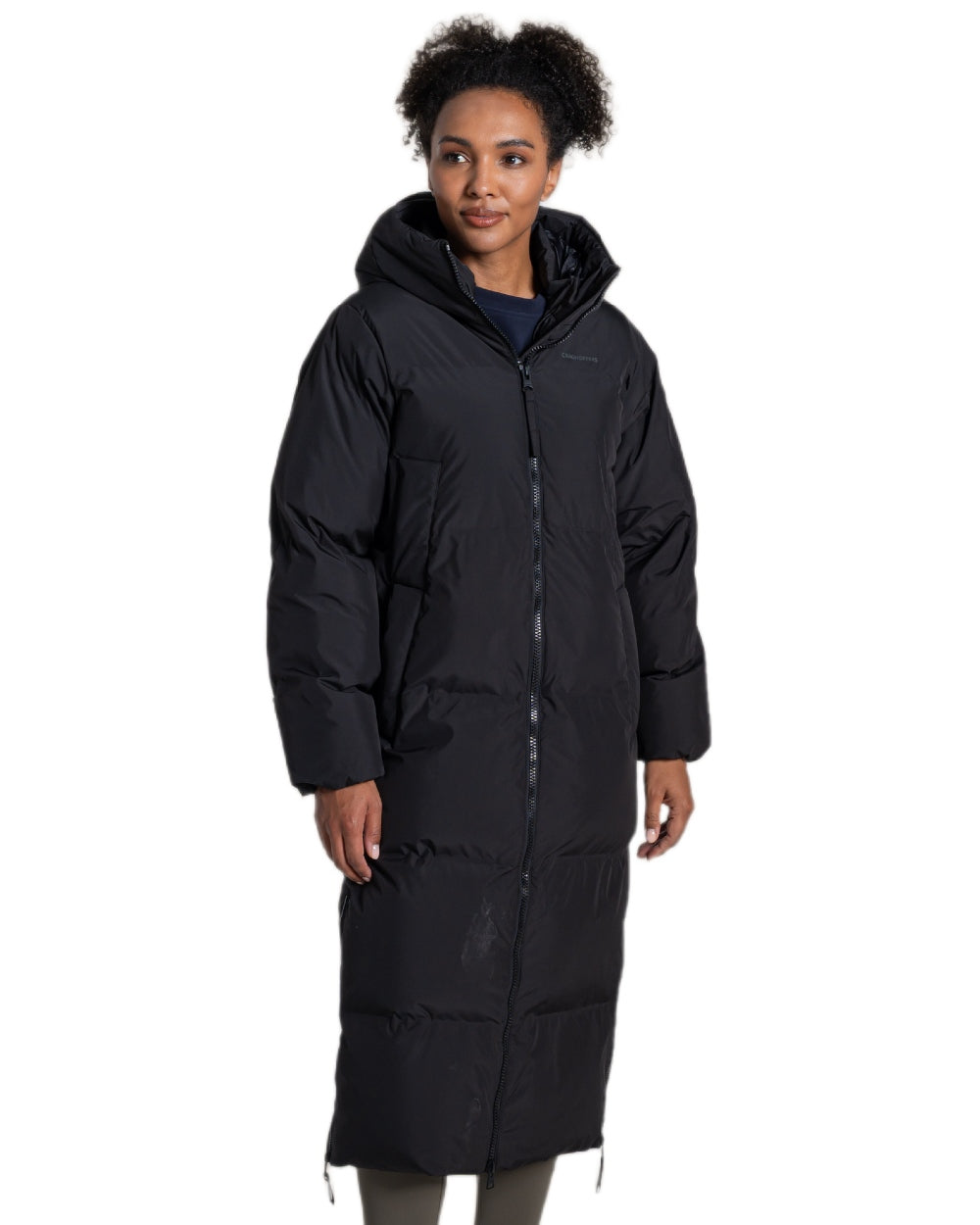 Black Coloured Craghoppers Womens Fellbarrow Hooded Jacket on white background