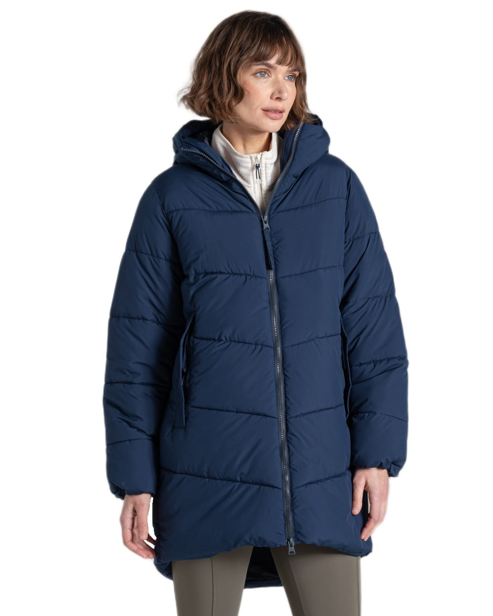Blue Navy coloured Craghoppers Womens Kendal Jacket on white background