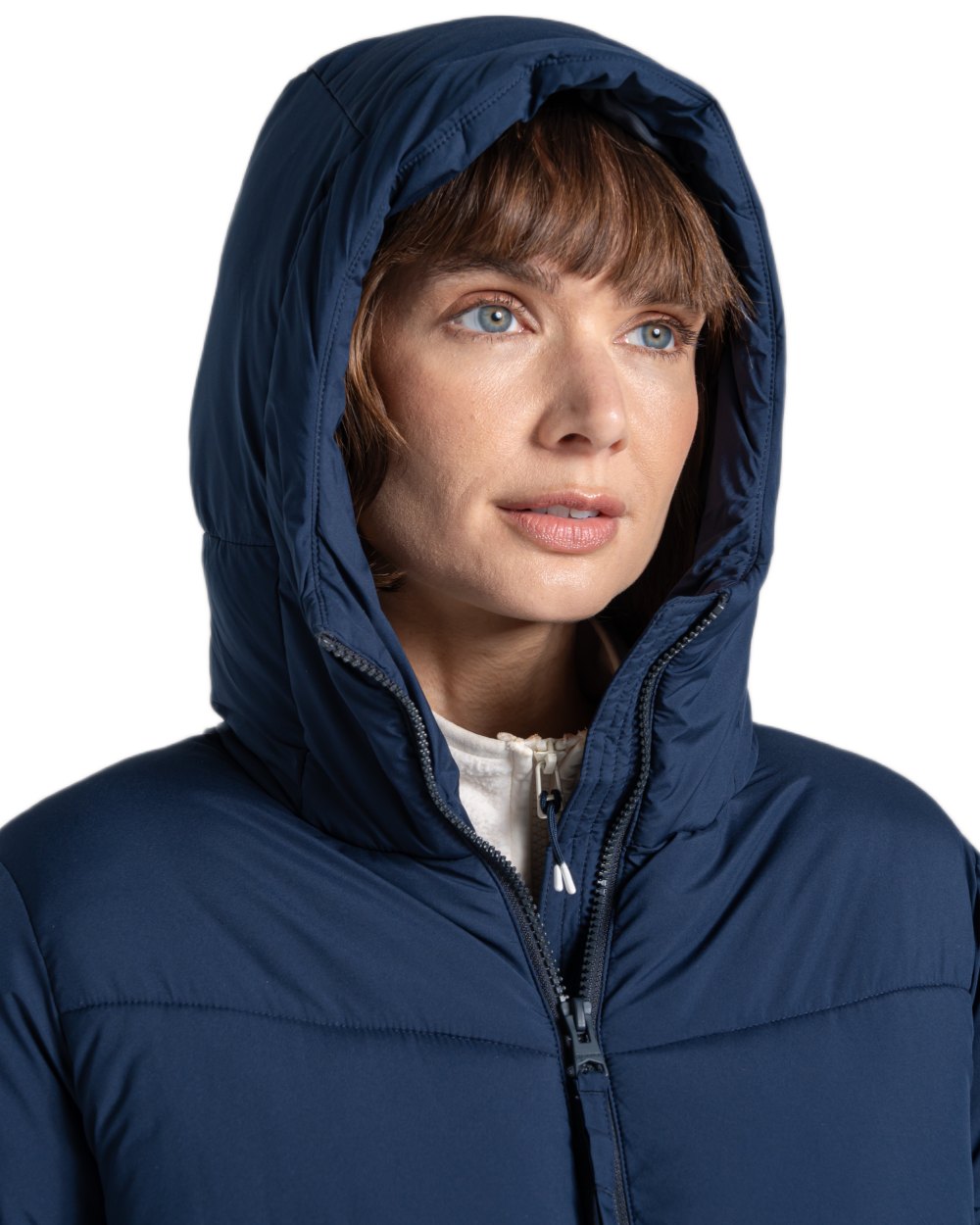Blue Navy coloured Craghoppers Womens Kendal Jacket on white background