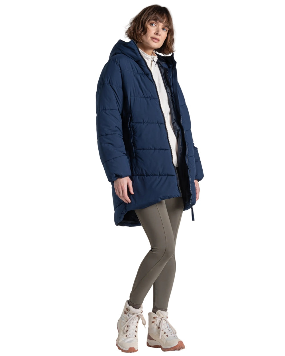Blue Navy coloured Craghoppers Womens Kendal Jacket on white background