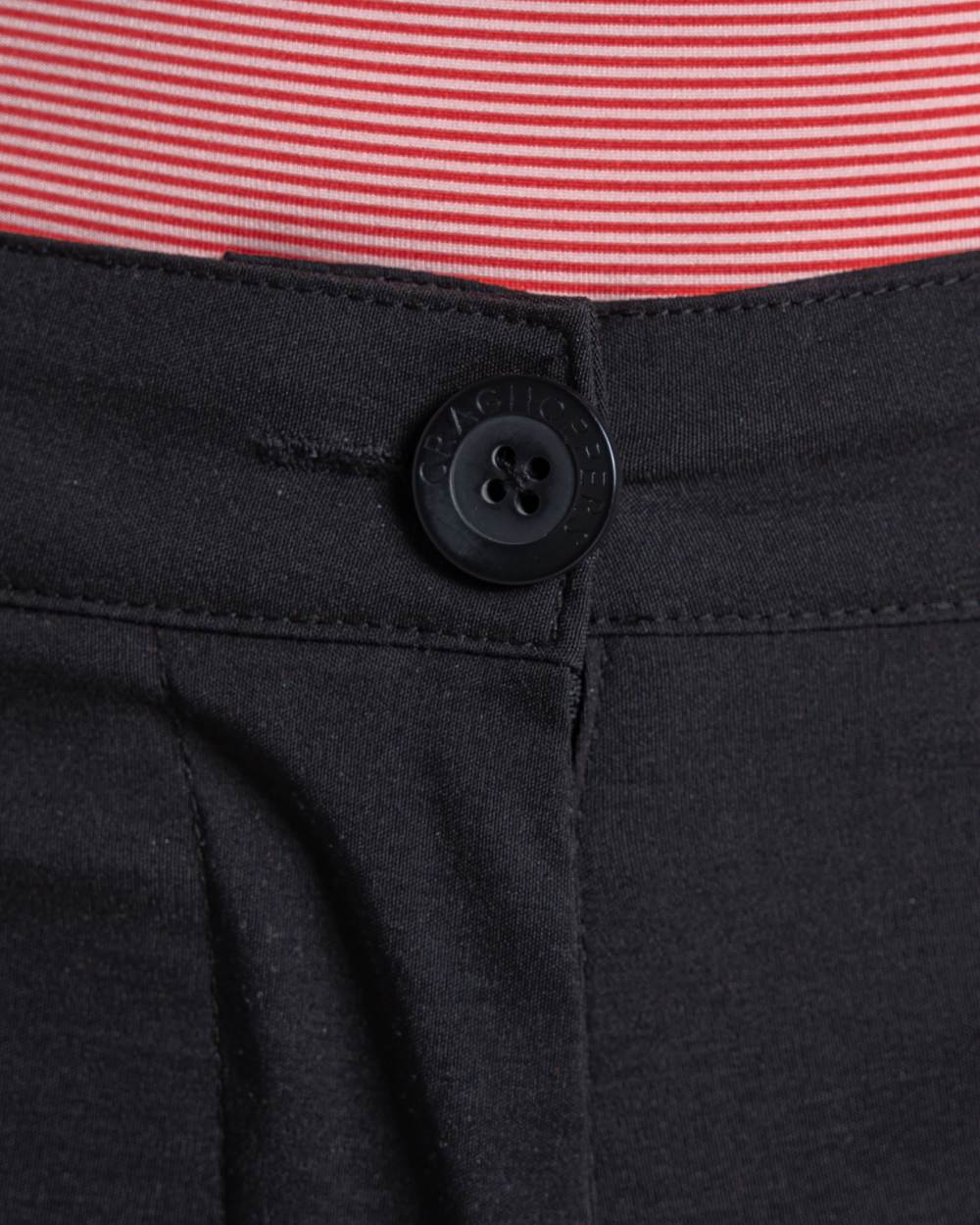 Black coloured Craghoppers Womens Kiwi Pro III Convertible Trousers on white background