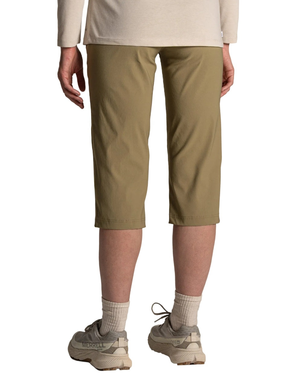 Cardamon coloured Craghoppers Womens Kiwi Pro III Cropped Trousers on white background