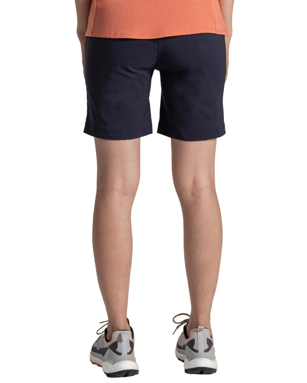 Dark Navy coloured Craghoppers Womens Kiwi Pro III Shorts on white background