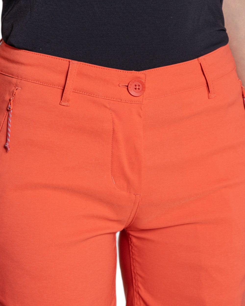 Grenadine coloured Craghoppers Womens Kiwi Pro III Shorts on white background