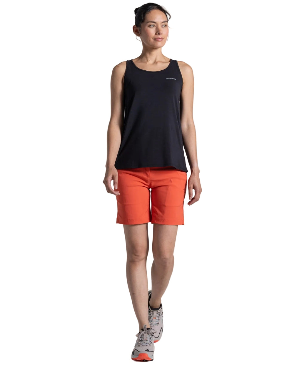 Grenadine coloured Craghoppers Womens Kiwi Pro III Shorts on white background