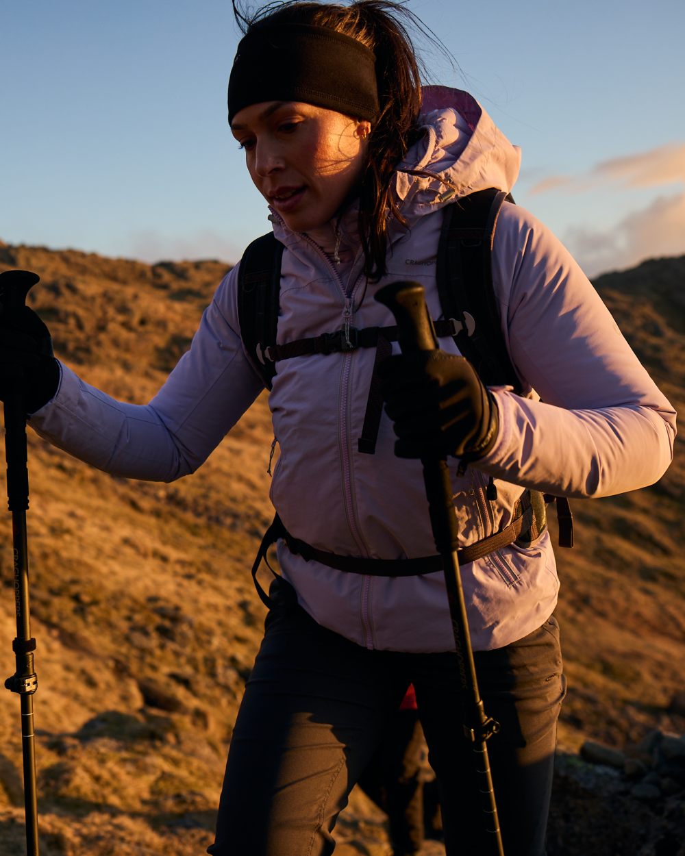 Black Coloured Craghoppers Womens Kiwi Pro III Trouser on outdoor background