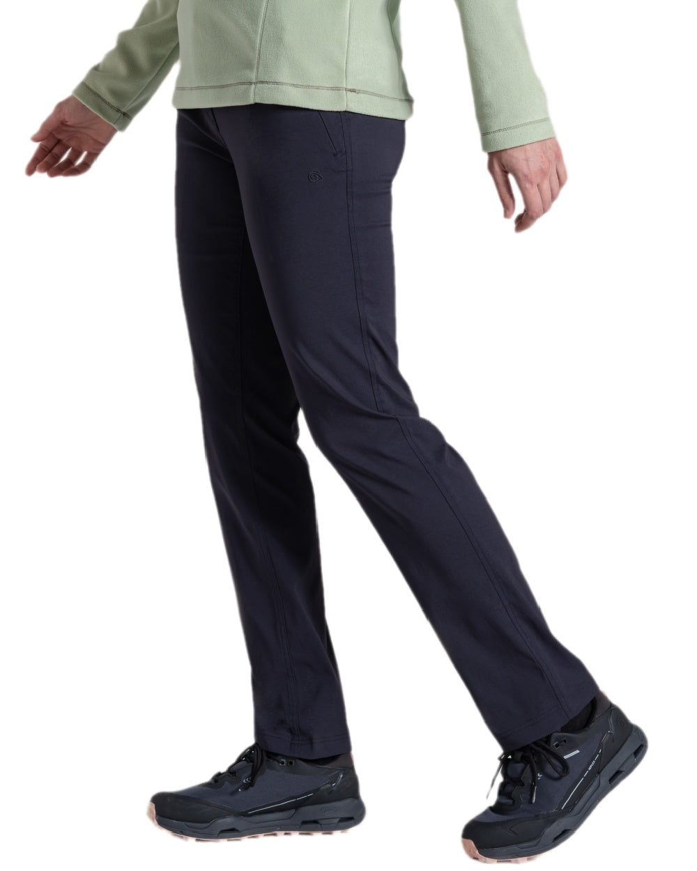 Dark Navy Coloured Craghoppers Womens Kiwi Pro III Trouser on white background