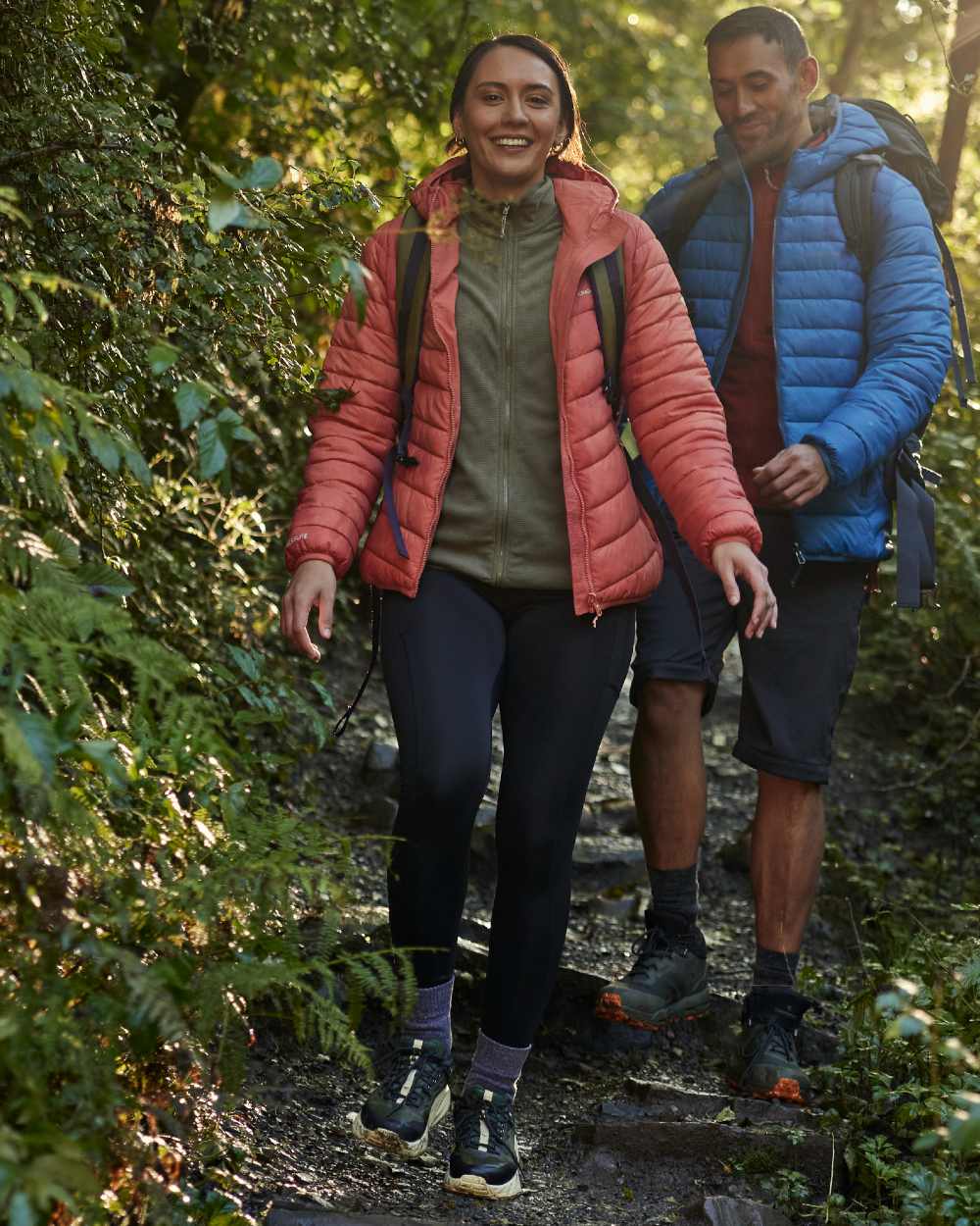 Black Coloured Craghoppers Womens Kiwi Pro Leggings On A forest Background