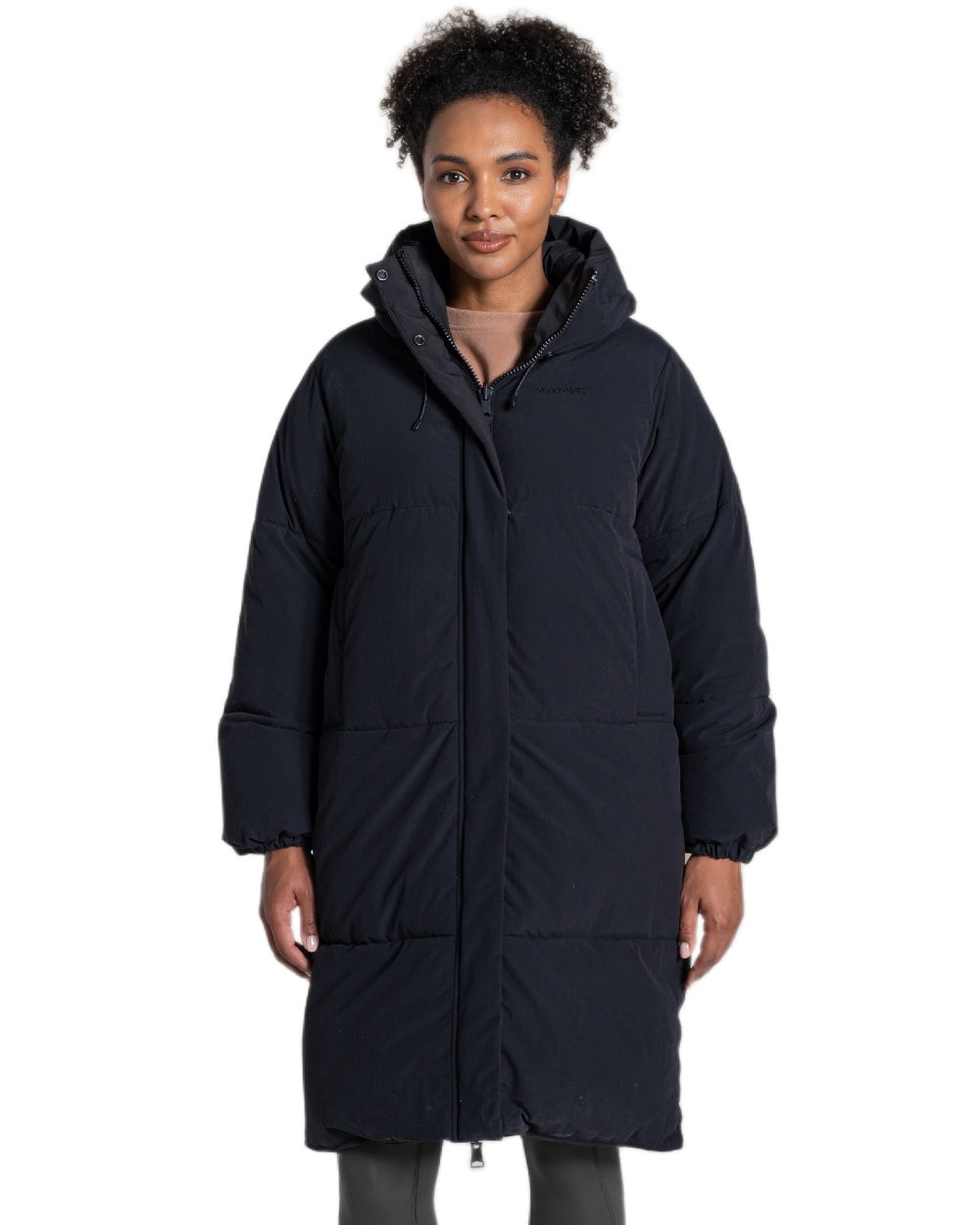 Black Coloured Craghoppers Womens Middlefell Reversible Jacket on white background