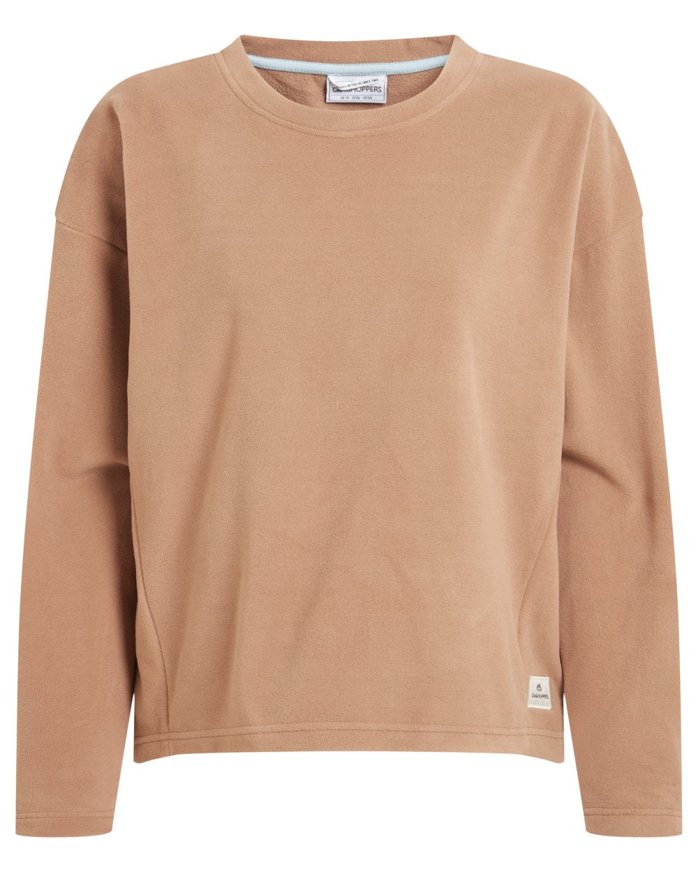Umber coloured Craghoppers Womens Miska Crew Neck Pullover on white background