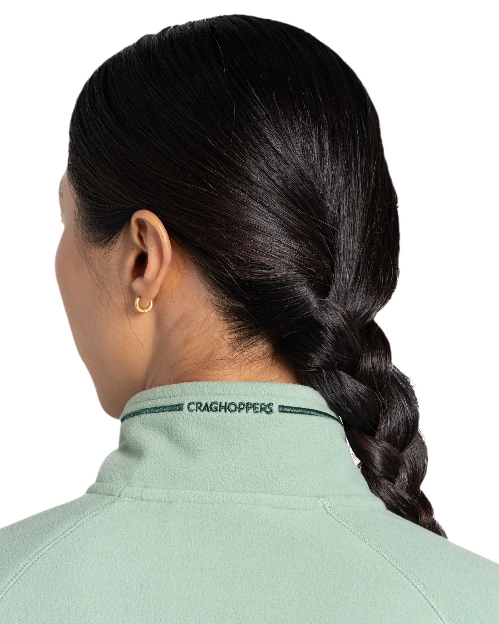Pale Pistachio Coloured Craghoppers Womens Miska Half-Zip Fleece on white background