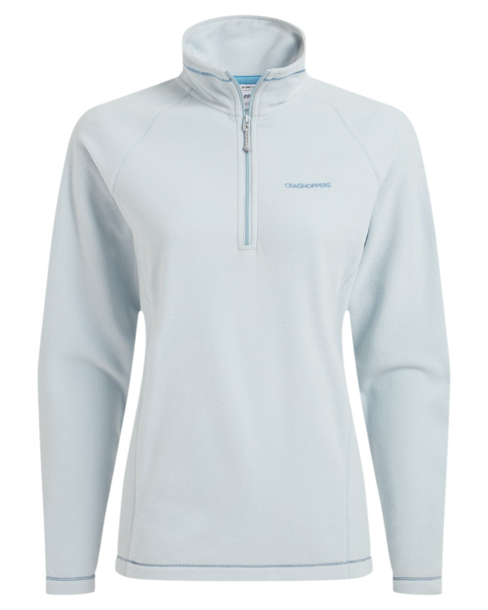 Sky Coloured Craghoppers Womens Miska Half-Zip Fleece on white background