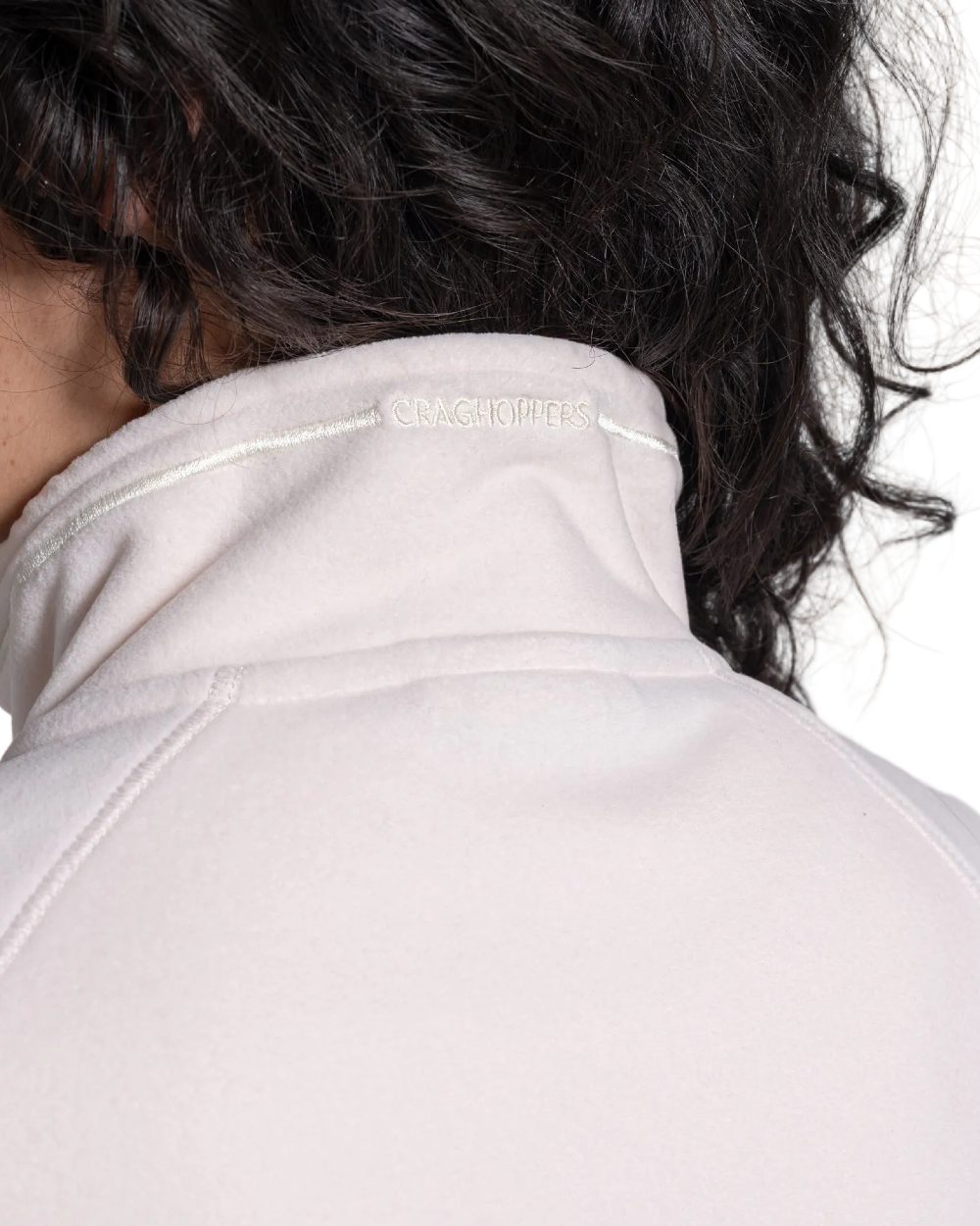 Sugared Almond coloured Craghoppers Womens Miska VI Half-Zip Fleece on white background