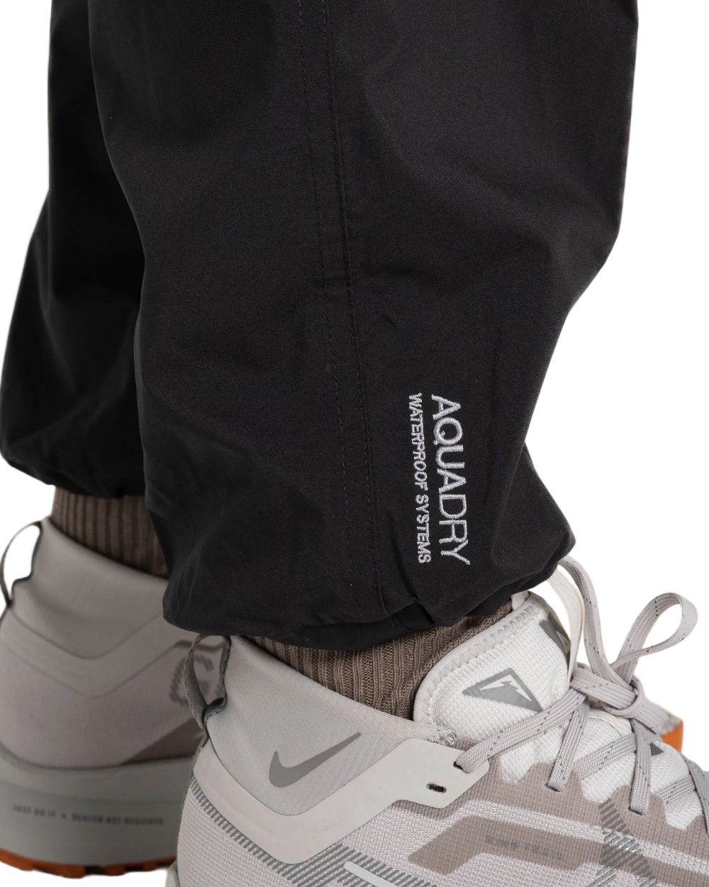 Black coloured Craghoppers Womens Natales Waterproof Lightweight Cargo Trousers on white background