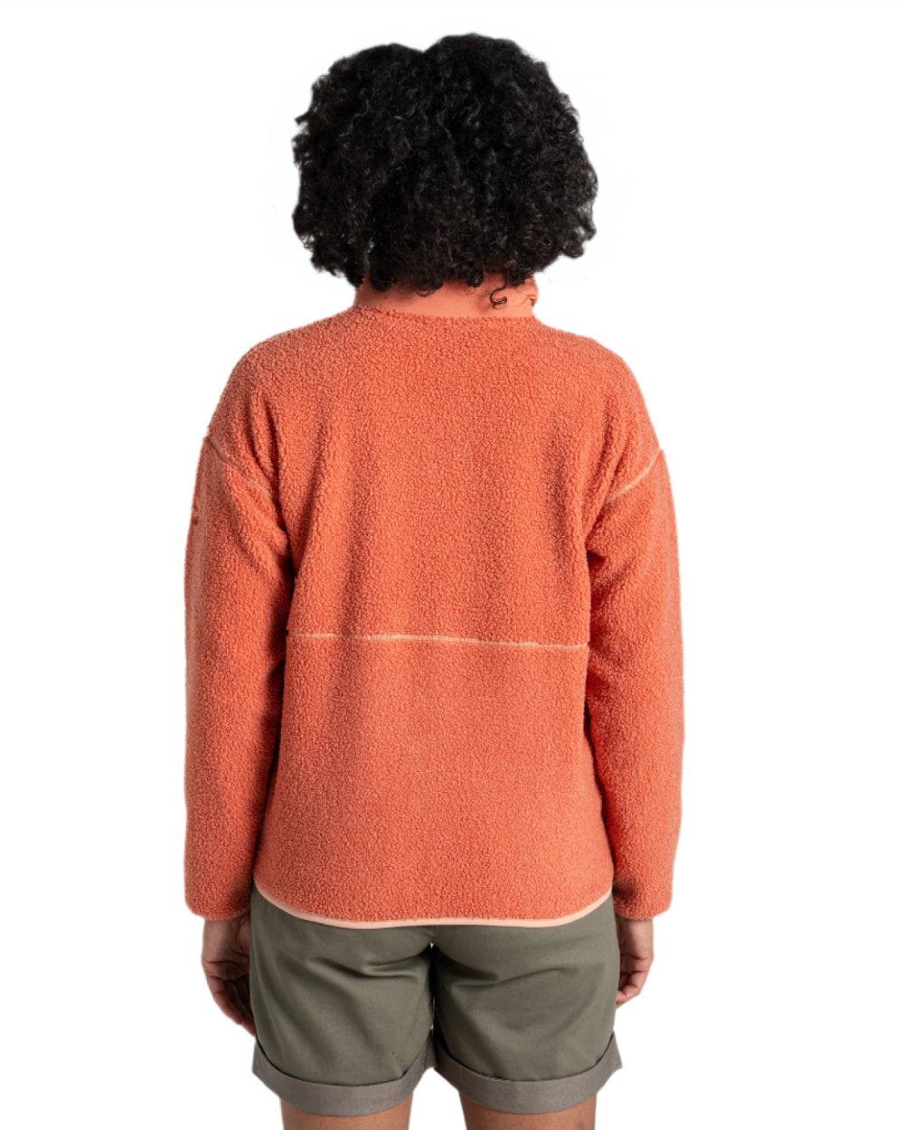 Red Sandstone coloured Craghoppers Womens National Trust Avens Full Zip Fleece Jacket on white background