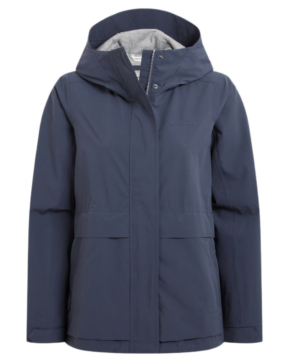 Anthracite coloured Craghoppers Womens National Trust Cinquefoil Jacket on white background
