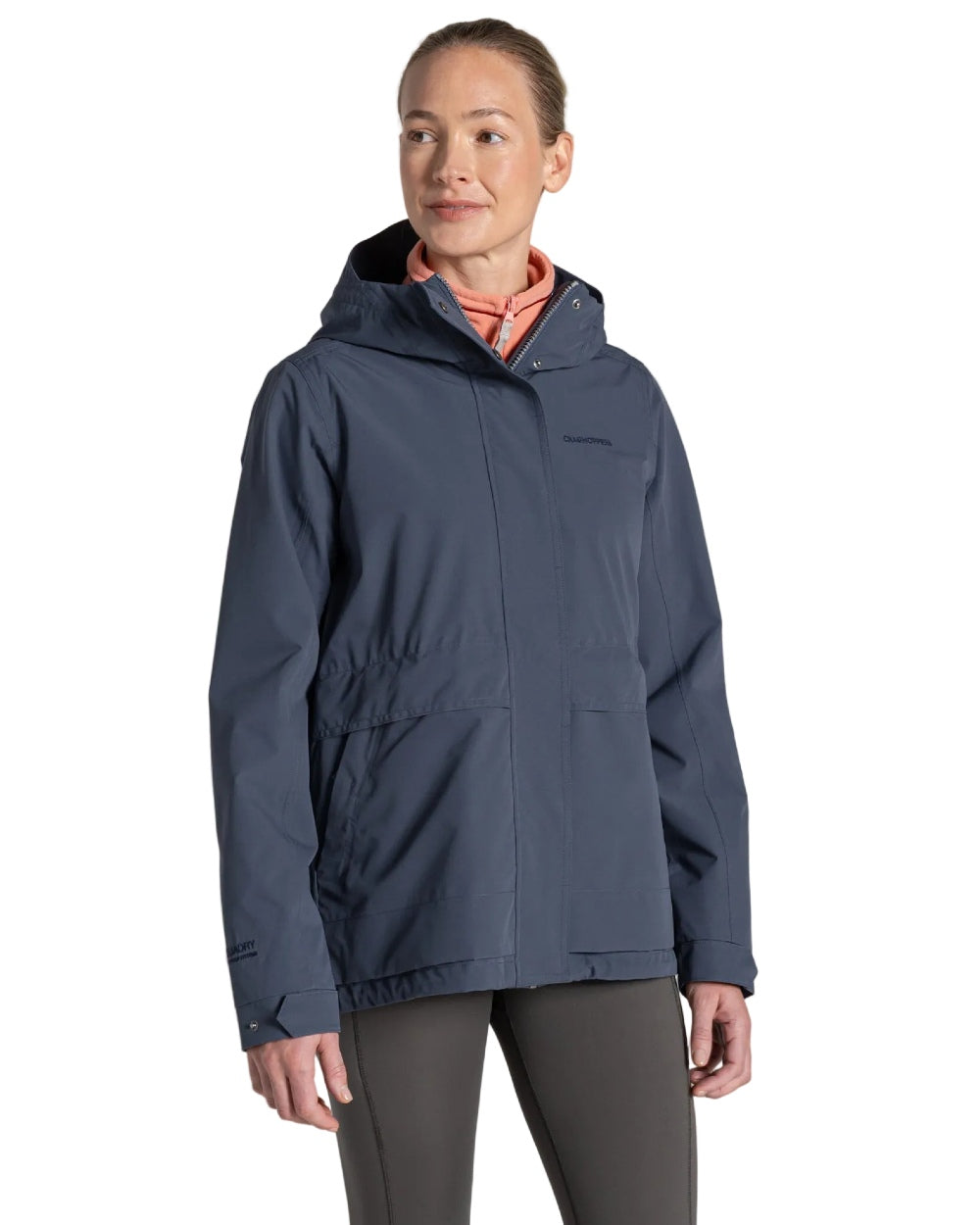 Anthracite coloured Craghoppers Womens National Trust Cinquefoil Jacket on white background