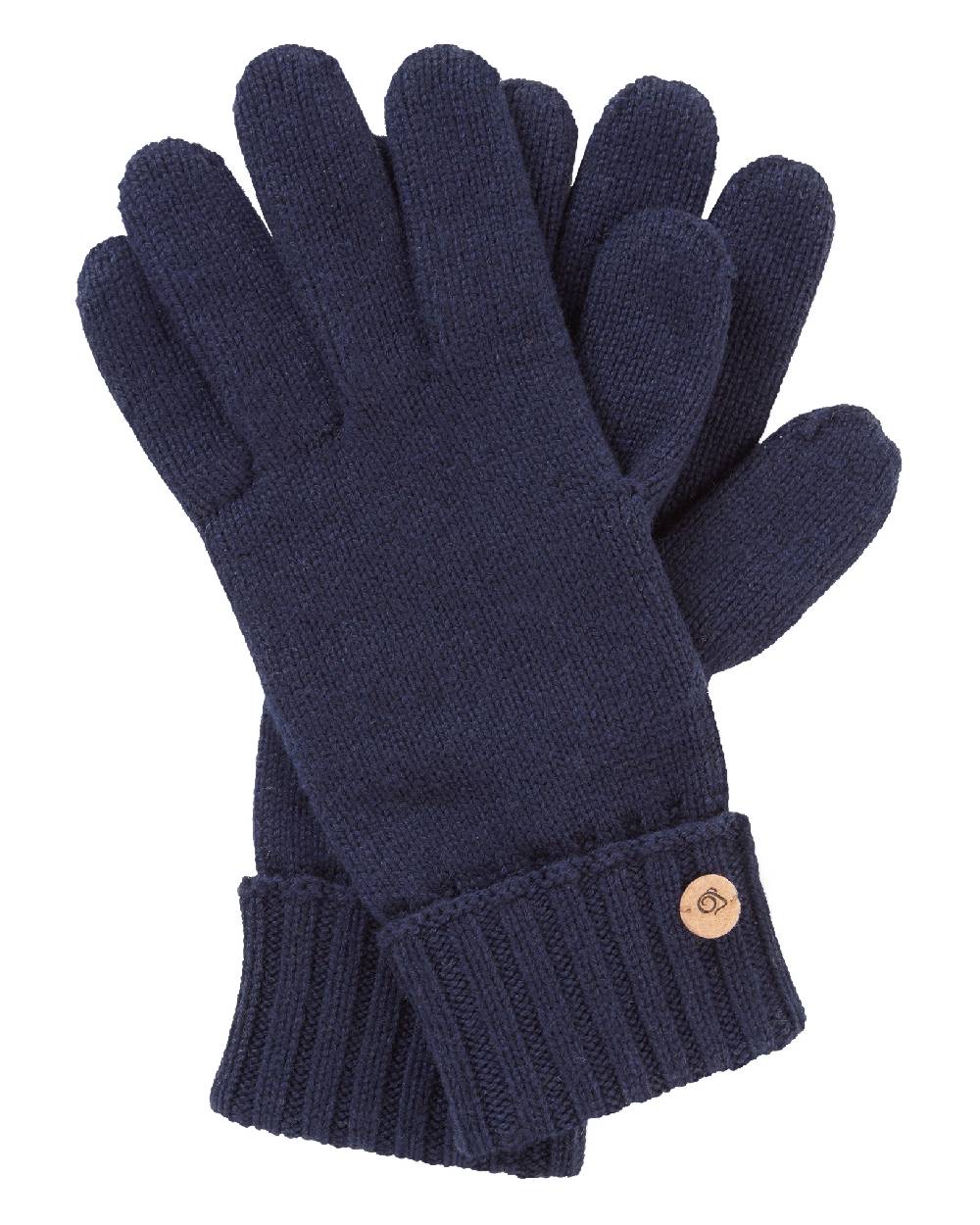 Blue Navy Coloured Craghoppers Womens National Trust Guelder Gloves on white background