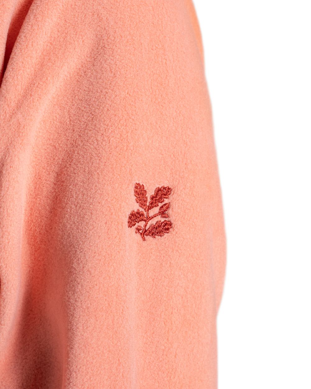 Spiced Apricot coloured Craghoppers Womens National Trust Miska Half Zip Top on white background