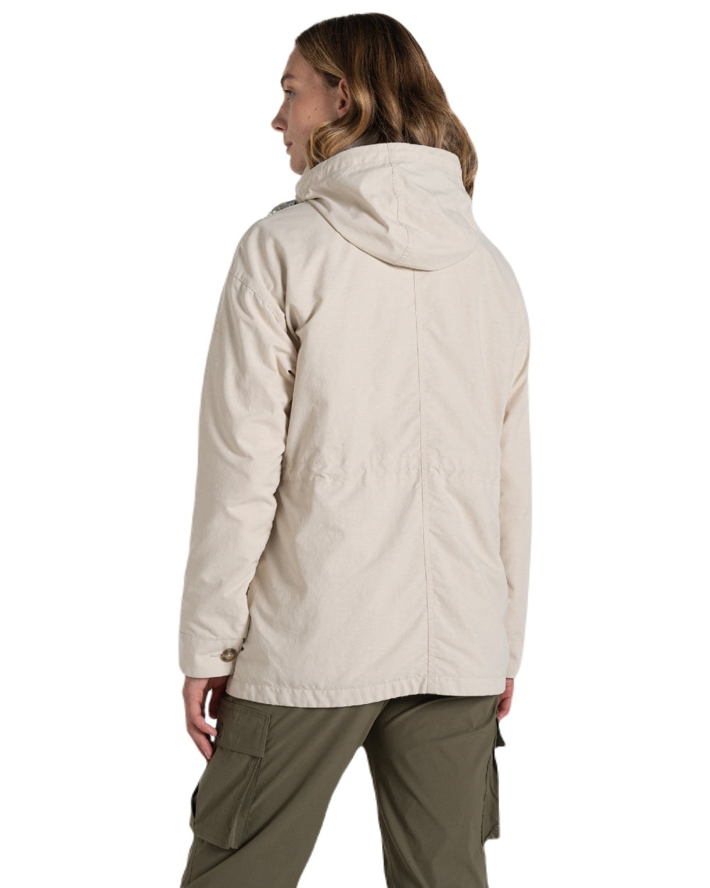 Stone coloured Craghoppers Womens NosiLife Adventure Jacket II on white background