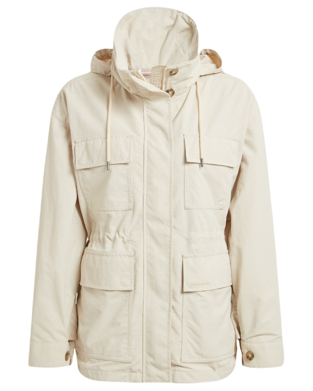 Stone coloured Craghoppers Womens NosiLife Adventure Jacket II on white background
