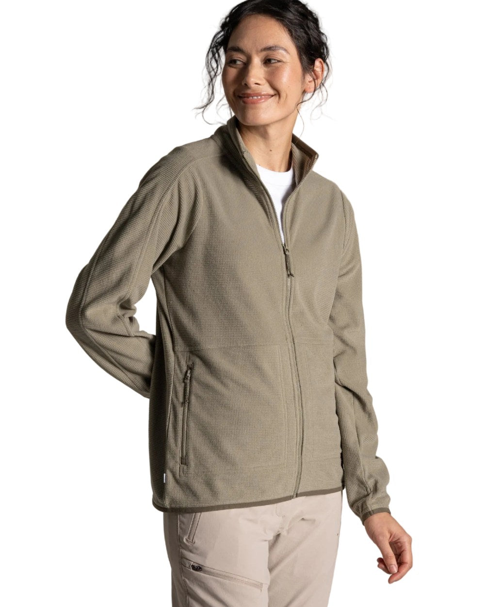 Vert coloured Craghoppers Womens NosiLife Anya II Jacket on white background